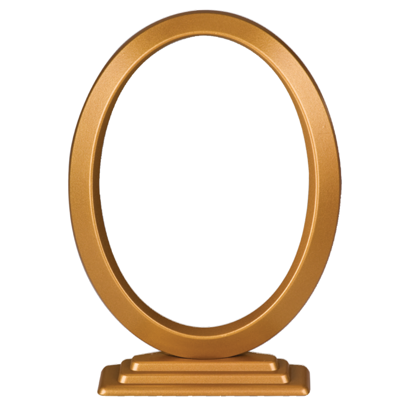 Κορνιζα Αλουμινιου Οβαλ με Βαση Μπρονζε