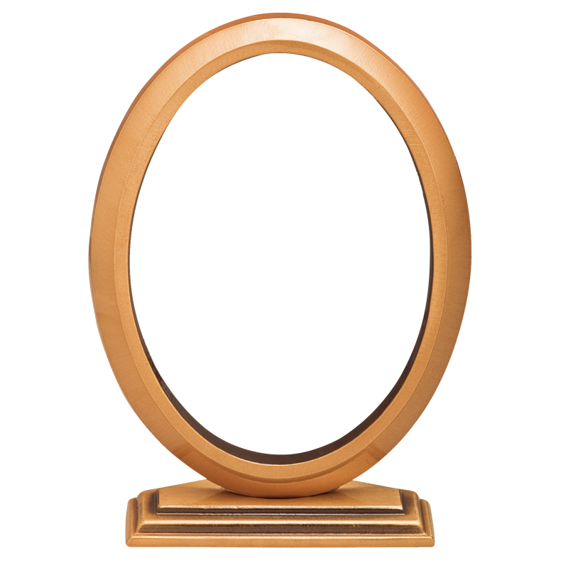 Κορνιζα Ορειχαλκινη Οβαλ με Βαση