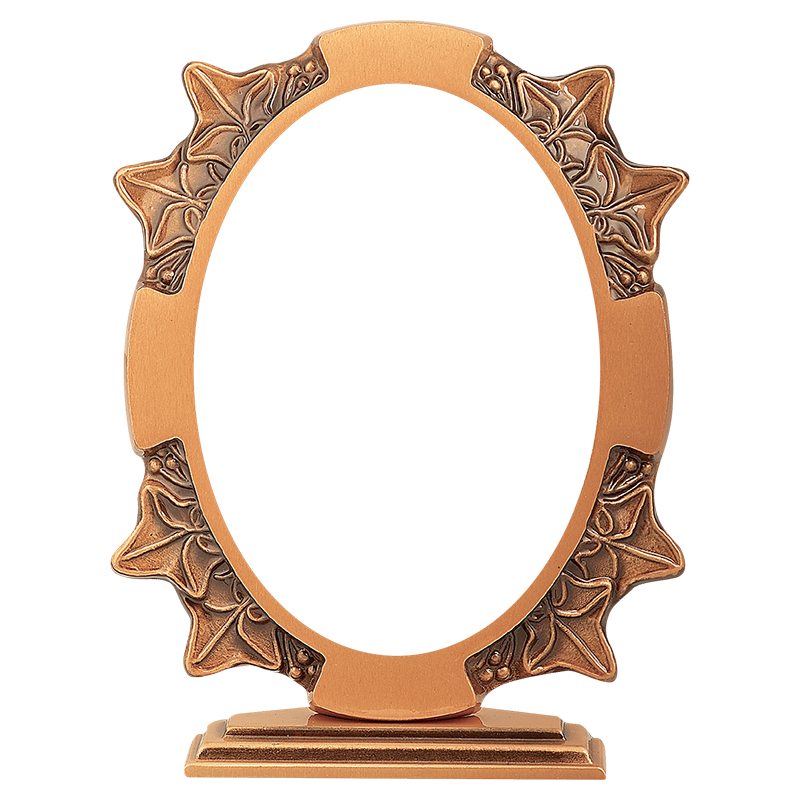 Κορνιζα Ορειχαλκινη Οβαλ με Βαση